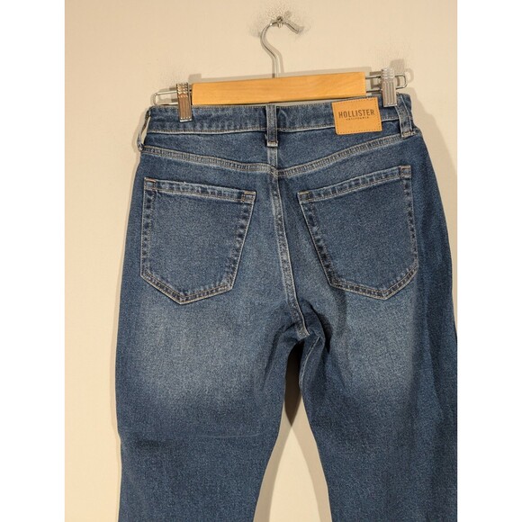 Hollister Women Curvy High Rise Distressed Crop Mom Jeans Sz 26 Hippie Grunge - Picture 7 of 11